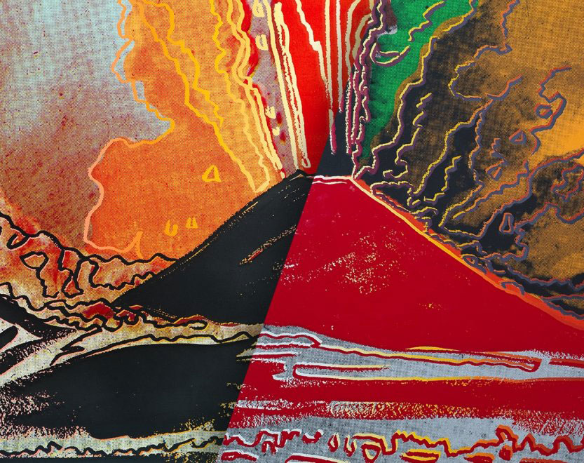 Vesuvius (nero) e Vesuvius (rosso) di Warhol a Napoli