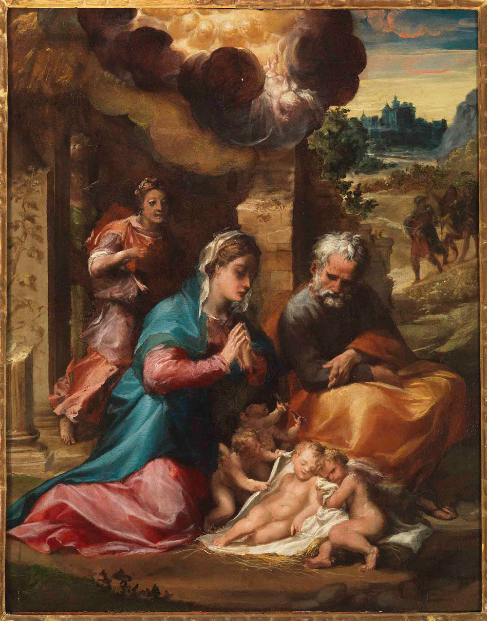 L'Adorazione del Bambino restaurata di Michelangelo Anselmi in mostra a Milano