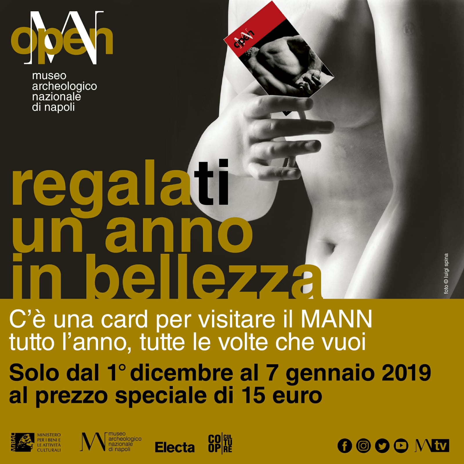 Open MANN: arriva la card per visitare il il Museo Archeologico Nazionale di Napoli tutto l'anno