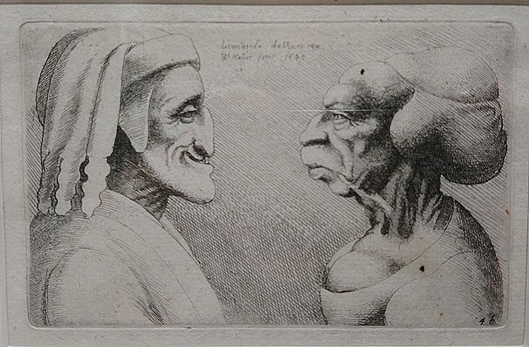 Teste Grottesche E Moti Dell Animo Leonardo Da Vinci Disegnato Da Wenceslaus Hollar Alla Fondazione Pedretti