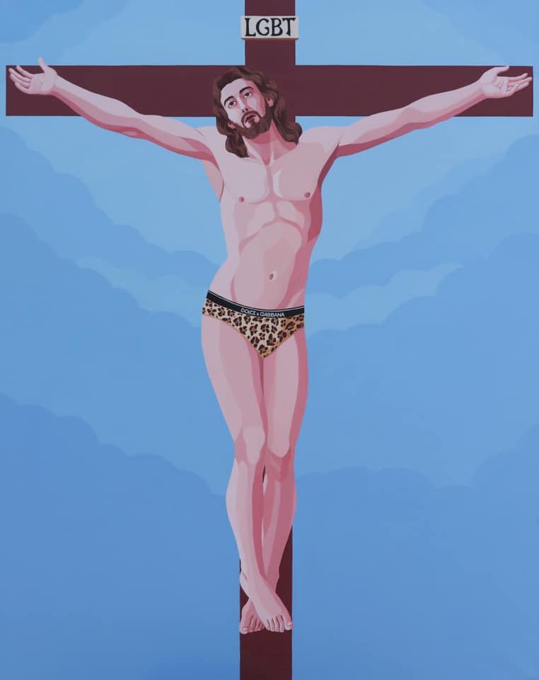 Massa, scandalo e polemiche per il Cristo gay di Giuseppe Veneziano