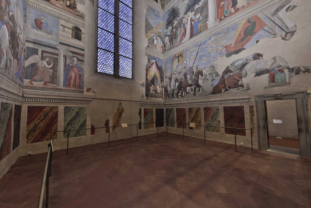 Arezzo, nuova illuminazione per il capolavoro di Piero della Francesca, la Leggenda della Vera Croce