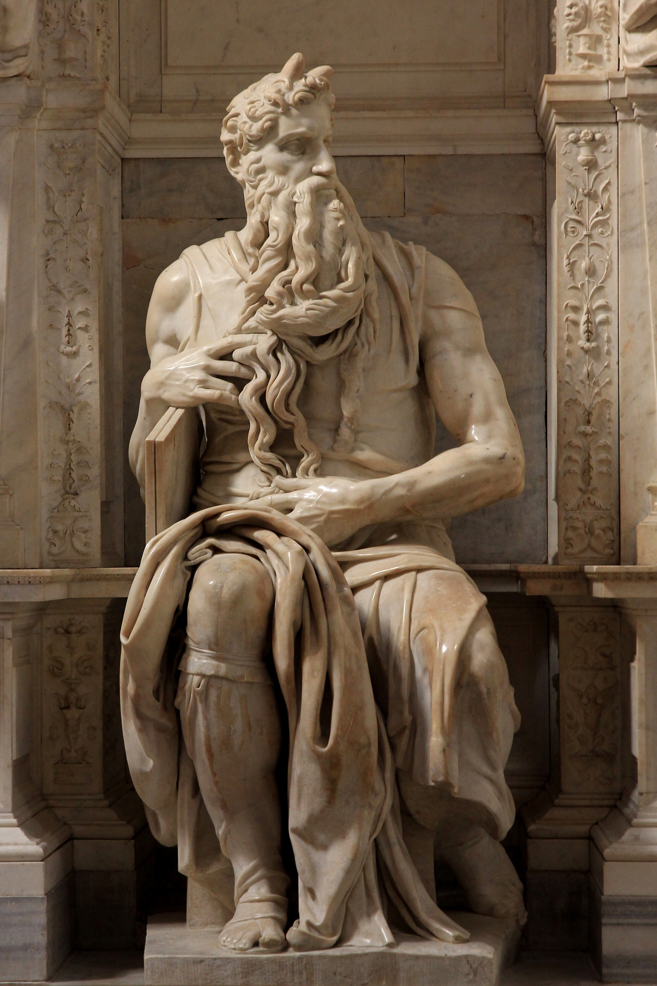Michelangelo Buonarroti, Mosè (1513-1515; marmo, altezza 235 cm; Roma, San Pietro in Vincoli). Ph. Credit Jörg Bittner Unna