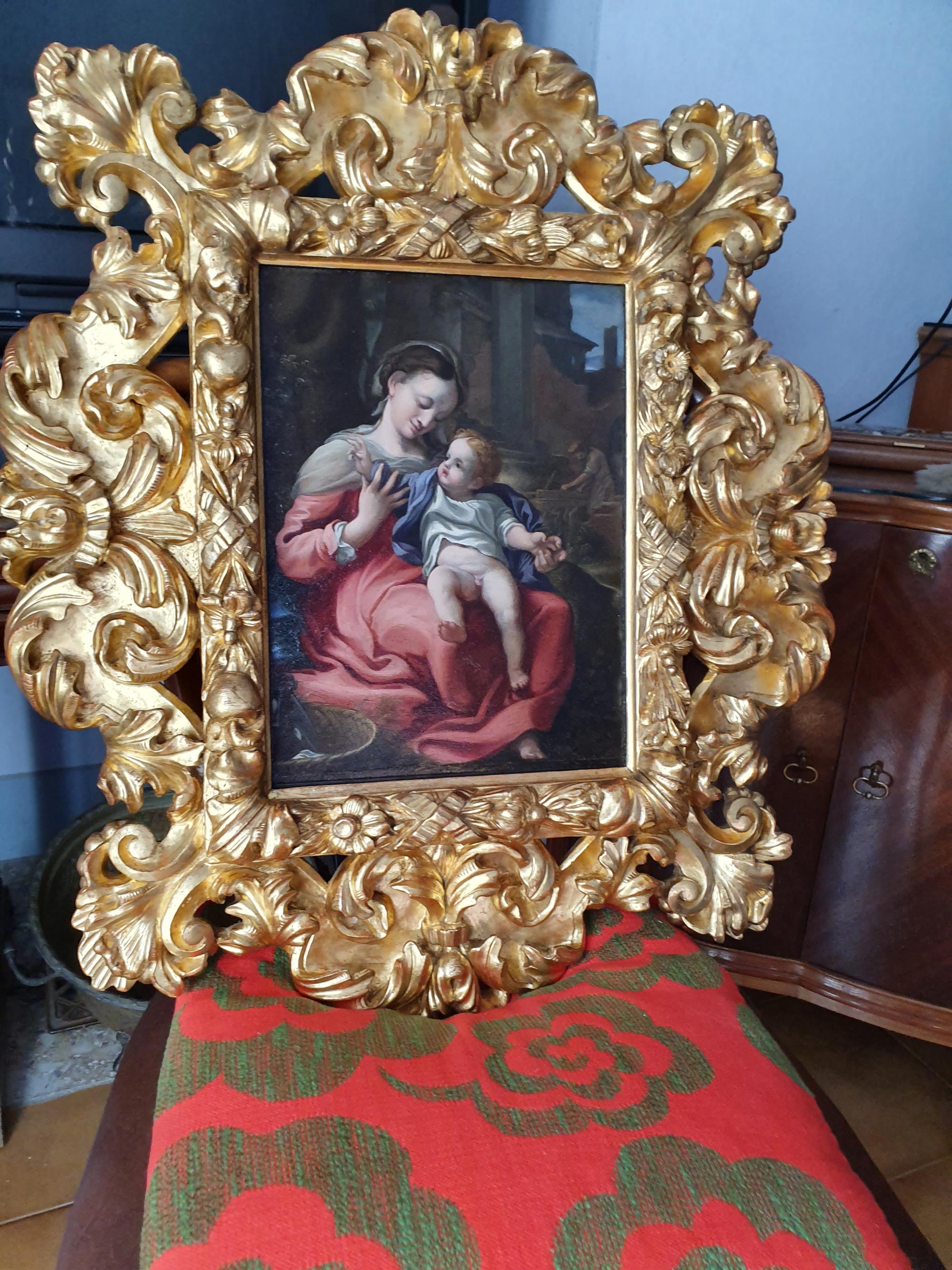 Girolamo Sellari, detto Girolamo da Carpi, Copia della Madonna della cesta (olio su rame, 34 x 27 cm; Correggio, collezione privata). Ricordata con entusiasmo dal Vasari. 