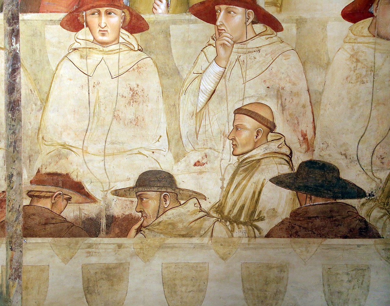 Ambrogio Lorenzetti, Professione pubblica di San Ludovico di Tolosa, dettaglio. Ph. Credit Francesco Bini
