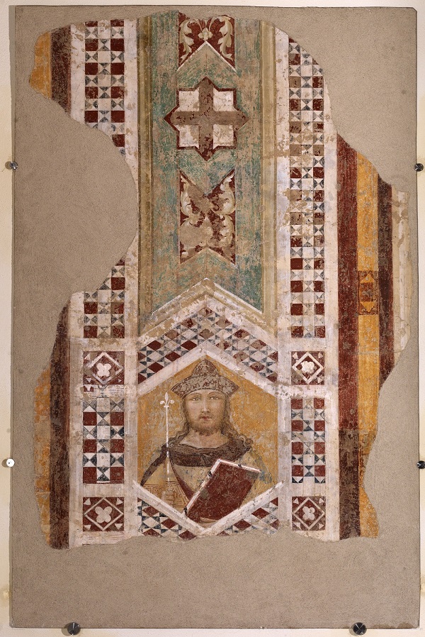 Ambrogio Lorenzetti, Re Salomone, (primi anni Venti del XIV secolo; affresco distaccato e applicato su supporto di vetroresina, 133 x 93 cm; Siena, Museo Diocesano di Arte Sacra)
