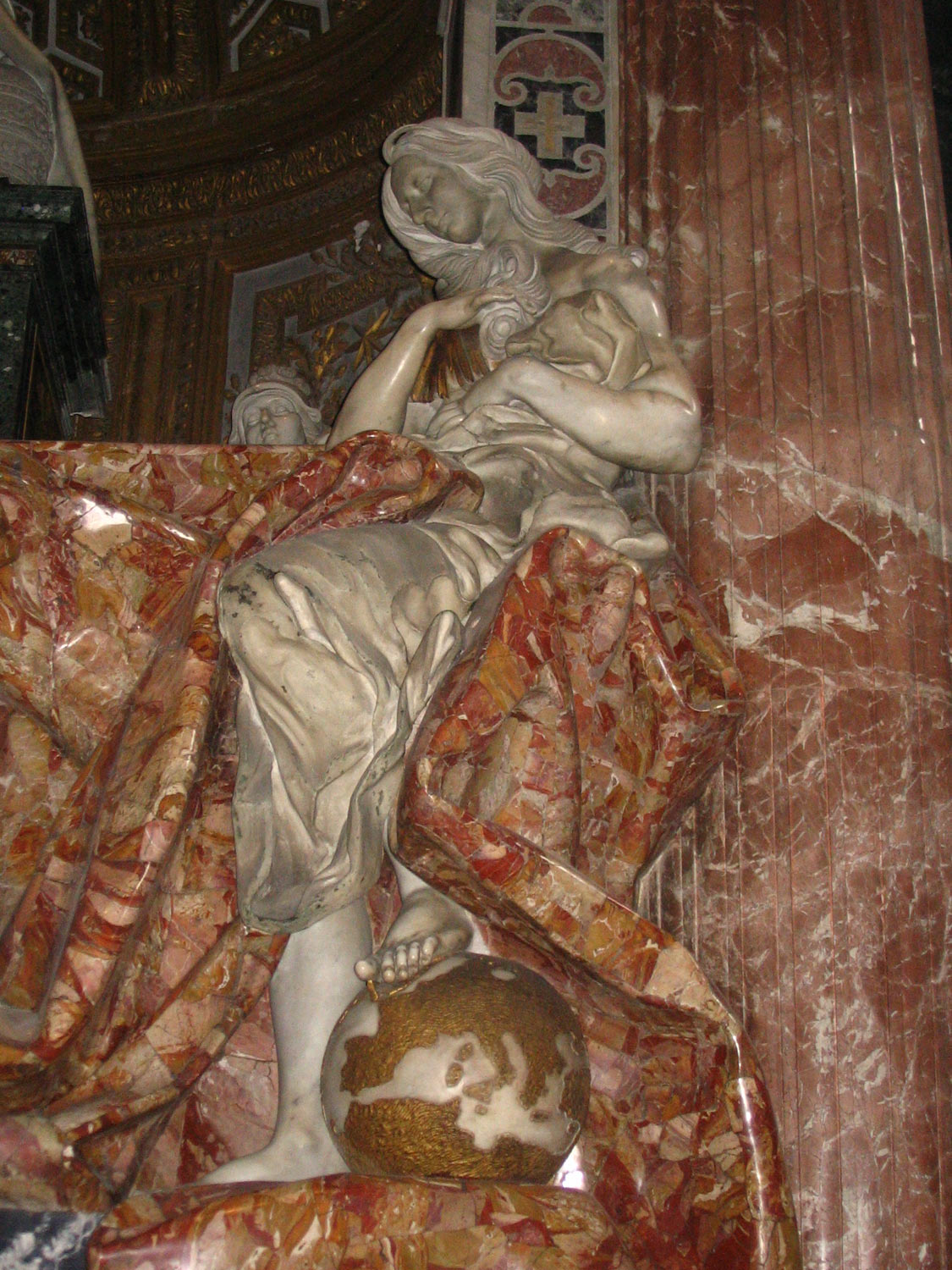 Gian Lorenzo Bernini, Tomba di Alessandro VII, dettaglio della Verità. Ph. Credit Javier Carro
