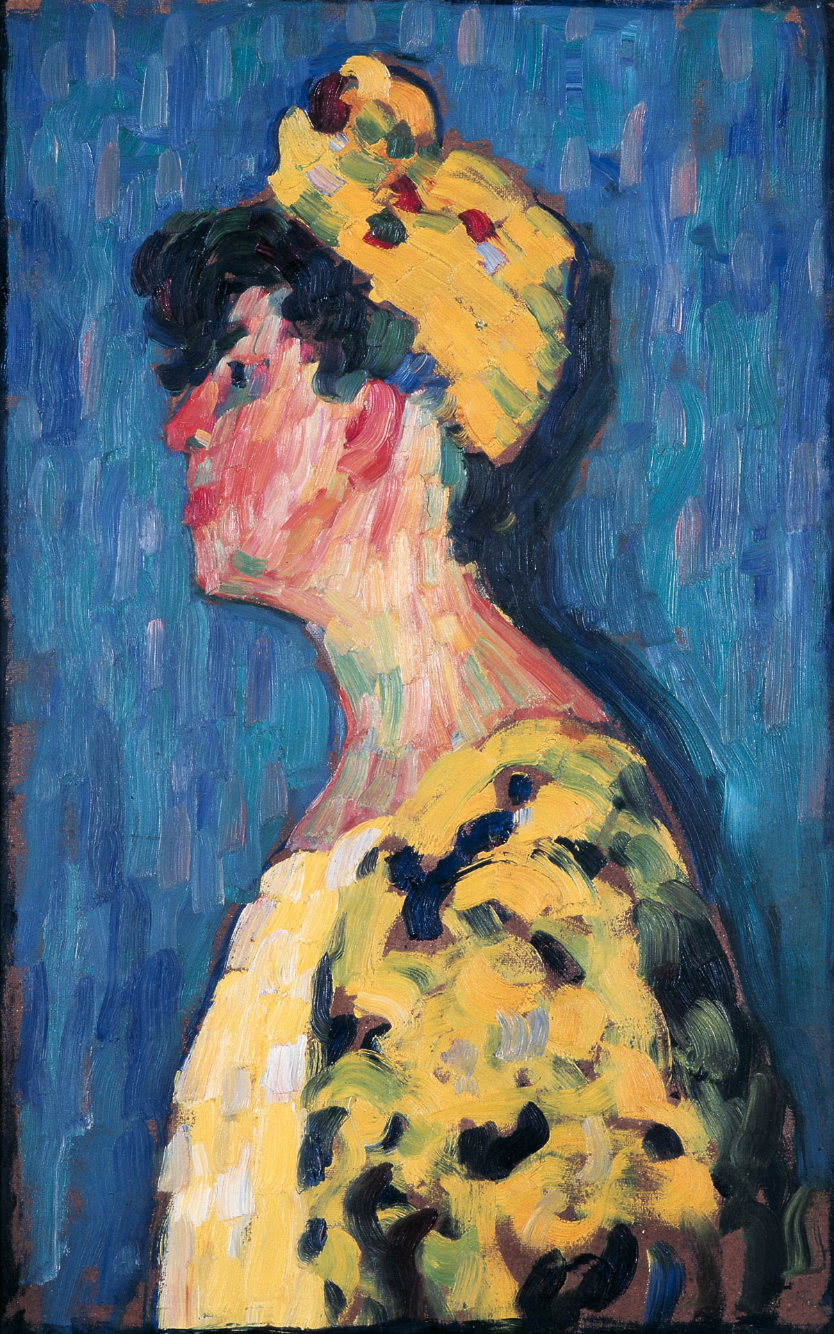 Alexej von Jawlensky, Ritratto di Marianne Werefkin (1905 circa; olio su cartone, 71 x 45 cm; Ascona, Collezione Comune di Ascona, Museo Comunale d’Arte Moderna) 