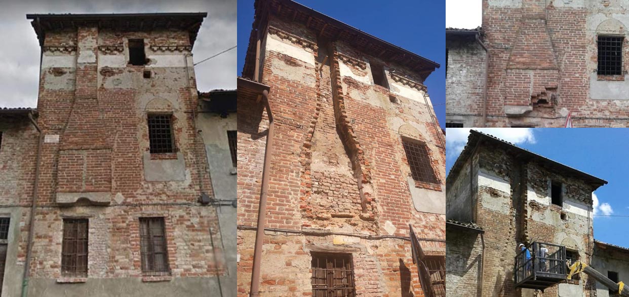 Lodi, demolita cappa esterna di una torre quattrocentesca