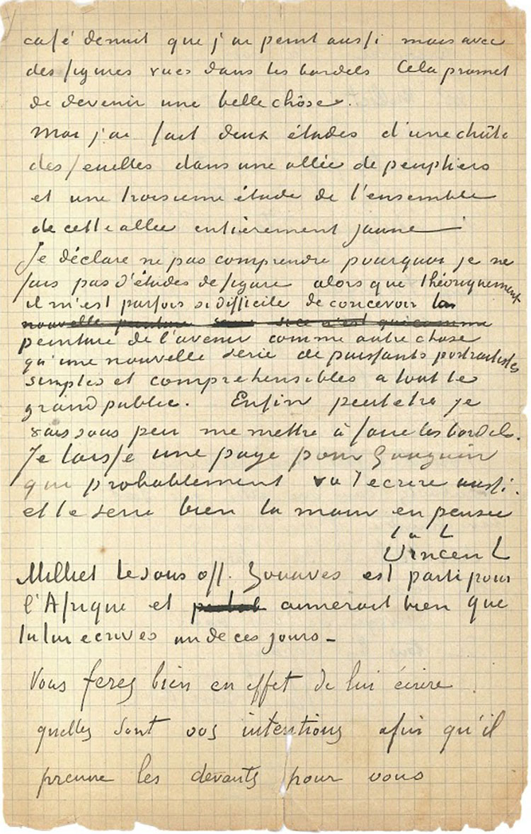 Il Van Gogh Museum acquisisce l'unica lettera che l'artista scrisse insieme a un altro artista, Gauguin
