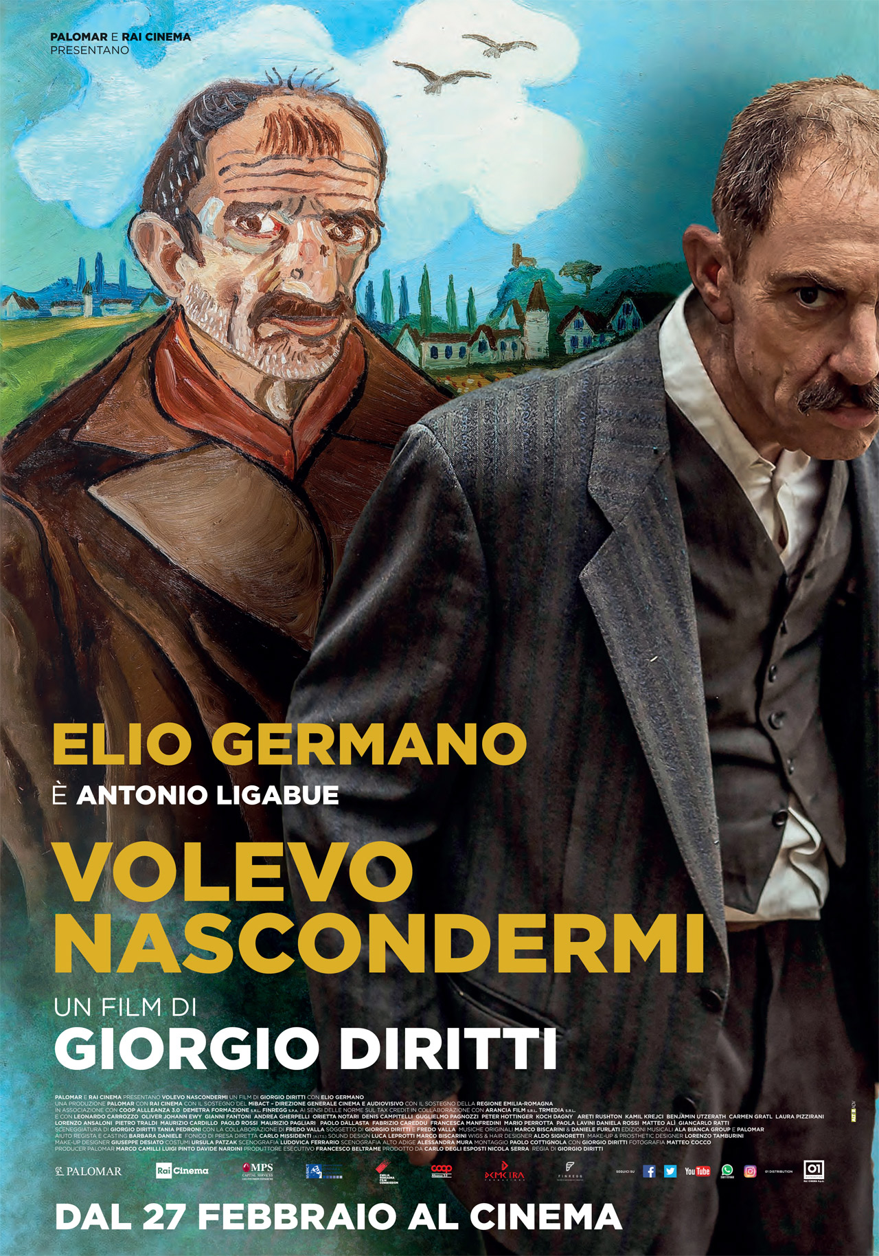 Ecco com'è Elio Germano nei panni di Antonio Ligabue. Il film “Volevo nascondermi” esce il 27 febbraio