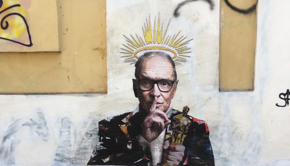 La street art omaggia Ennio Morricone: a Trastevere spunta murale dedicato al maestro