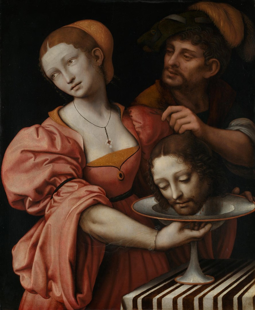 Giampietrino, Salomè con una serva e il boia che presenta la testa del Battista (1510-1530 circa; olio su tavola, 68,6 x 57,2 cm; Londra, National Gallery) 