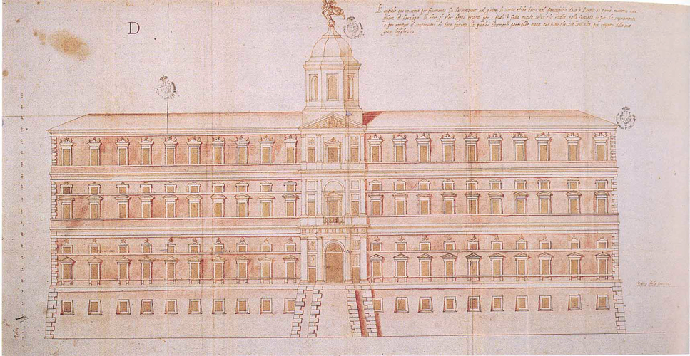 Il progetto per la facciata di Palazzo Farnese in un disegno di Giacinto Vignola, figlio di Jacopo Barozzi