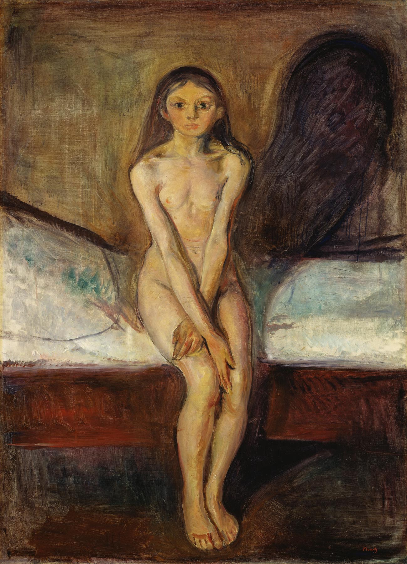 Edvard Munch, Pubertà (1894-1895; olio su tela, 151,5 x 110 cm; Oslo, Nasjonalgalleriet) 