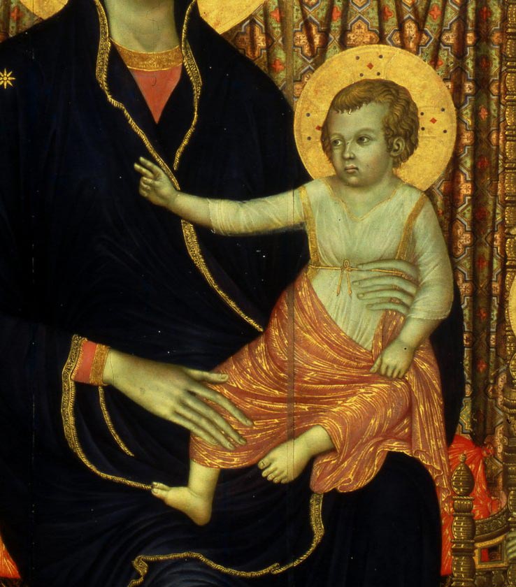 Duccio di Buoninsegna, Madonna Rucellai, dettaglio 