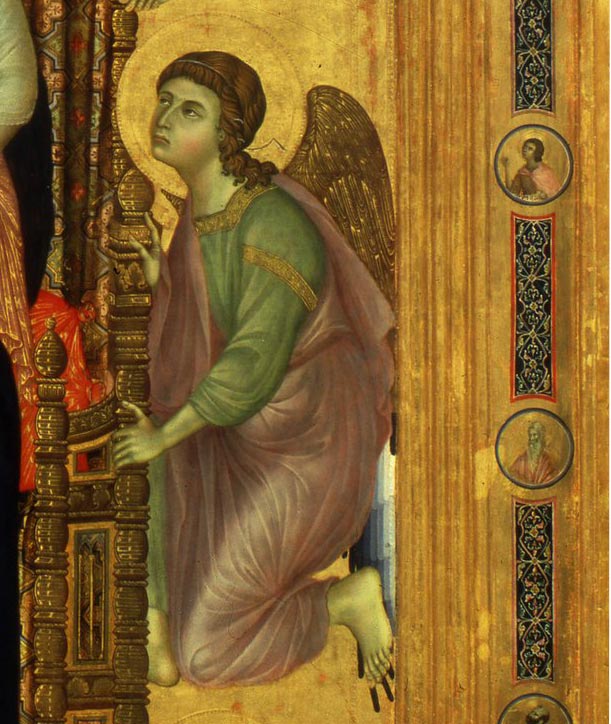 Duccio di Buoninsegna, Madonna Rucellai, dettaglio 