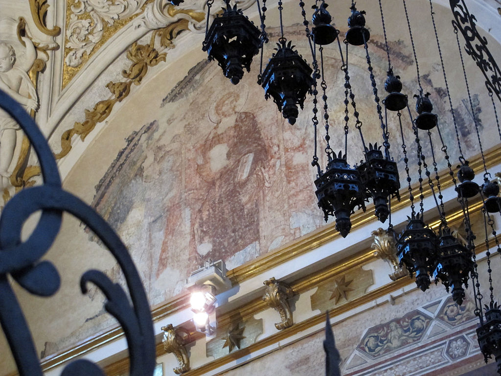 Santa Maria Novella, Cappella Bardi, uno dei due lunettoni con la decorazione attribuita a Duccio di Buoninsegna. Ph. Credit Francesco Bini 