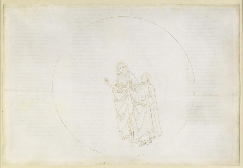 Sandro Botticelli, Paradiso IX (1481-1495; punta d'argento, inchiostro e penna su pergamena, 322 x 470 mm; Berlino, Kupferstichkabinett)

