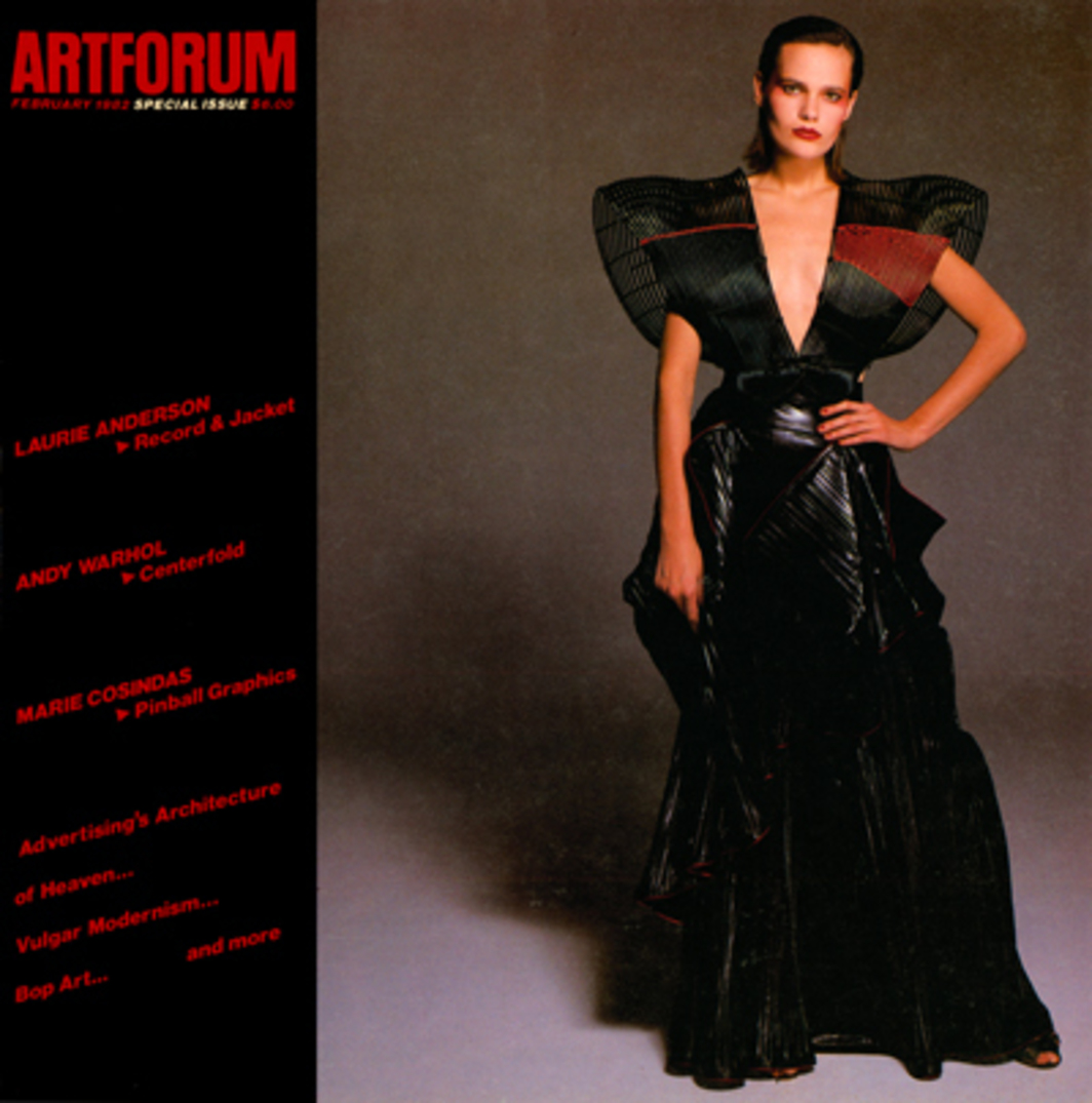 La copertina di artforum international del febbraio 1982
