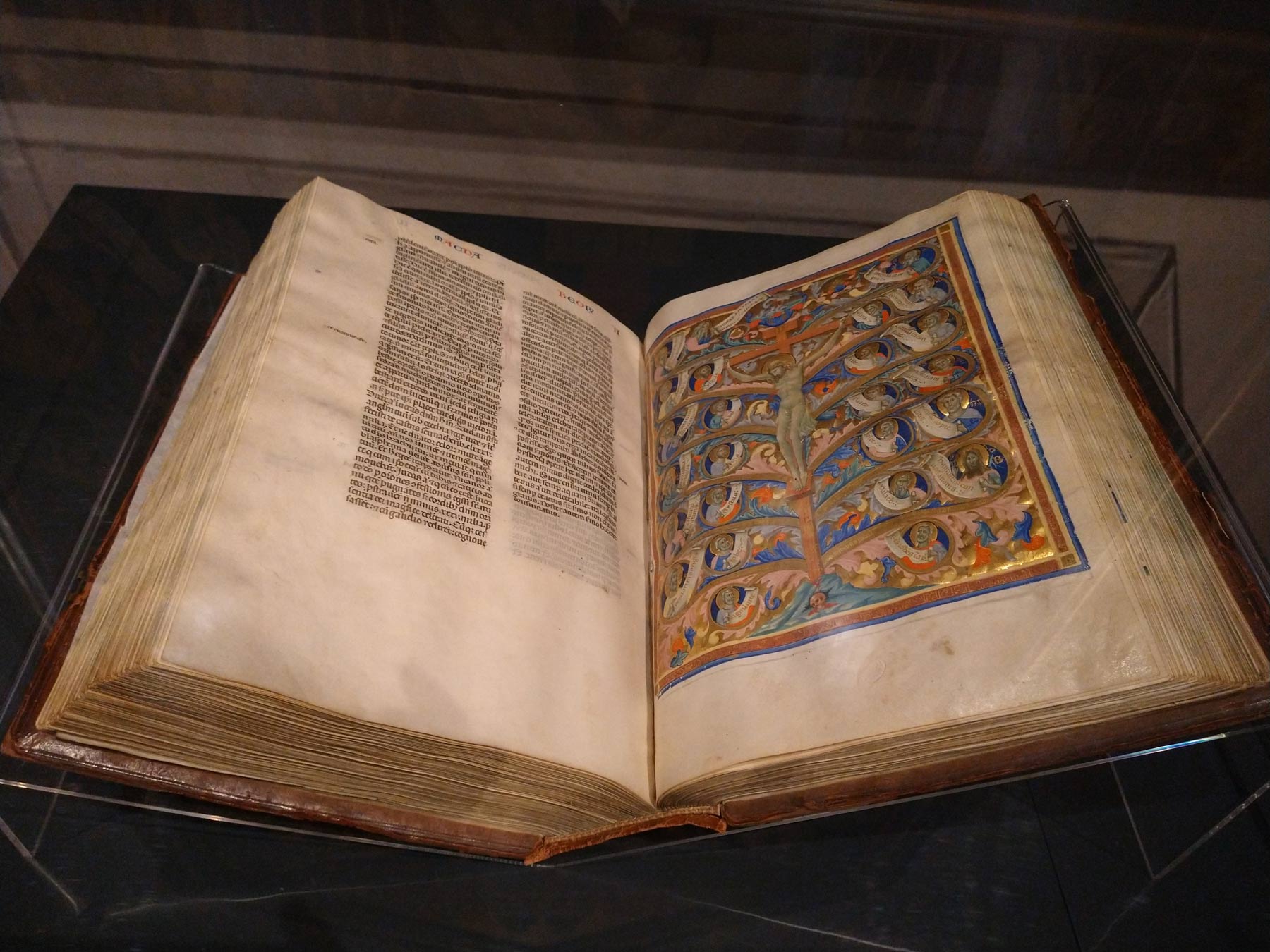 Pacino di Bonaguida e collaboratori, Bibbia (Milano, Biblioteca Trivulziana, Triv. 2139, f. 435r: Lignum vitae)
