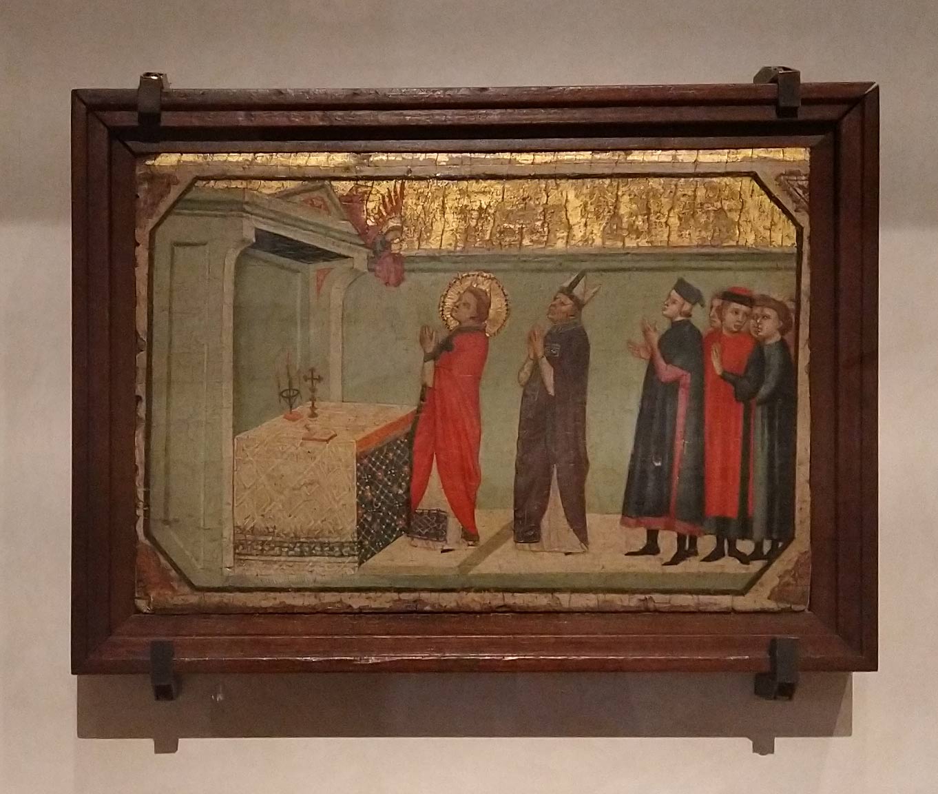 Pacino di Bonaguida, Miracolo della messa di san Procolo (1325-1330 circa; tavola, 21,1 x 31 cm; Rivoli, Castello di Rivoli, Collezione Cerruti)
