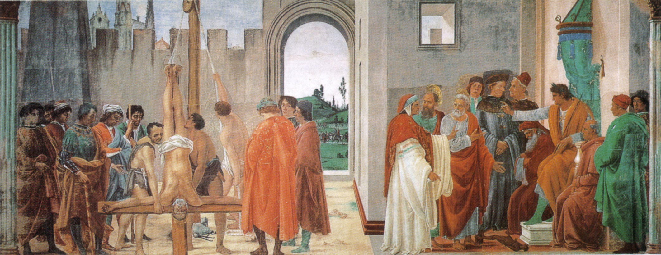 Filippino Lippi, Disputa con Simon Mago e Crocifissione di san Pietro
