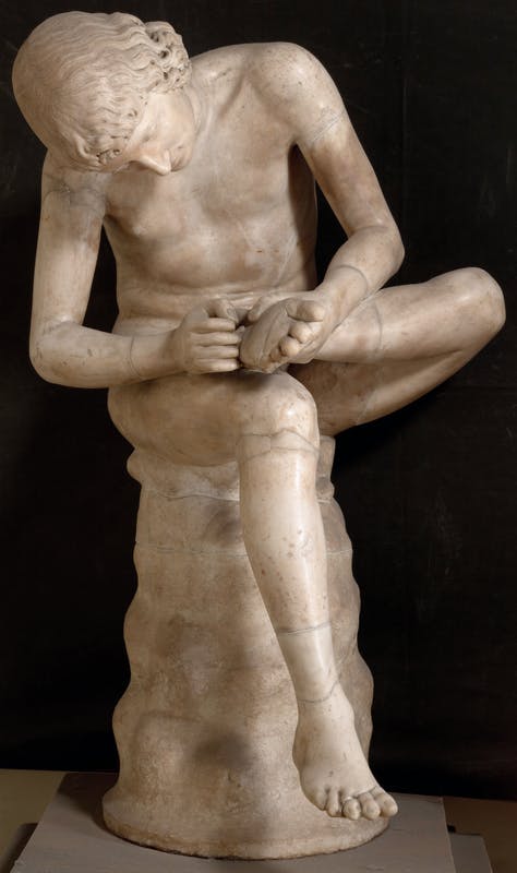 Arte greca, Spinario (I secolo a.C.; marmo greco, altezza 84 cm; Firenze, Uffizi)
