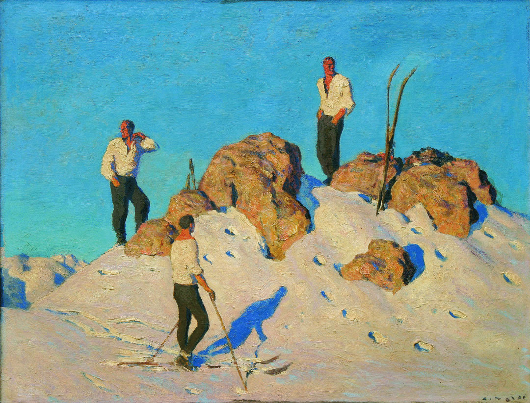 Alfons Walde, Gipfelrast am Pengelstein (1928; olio su tela, 78 x 100 cm; Kitzbühel, Museum Kitzbühel) 
