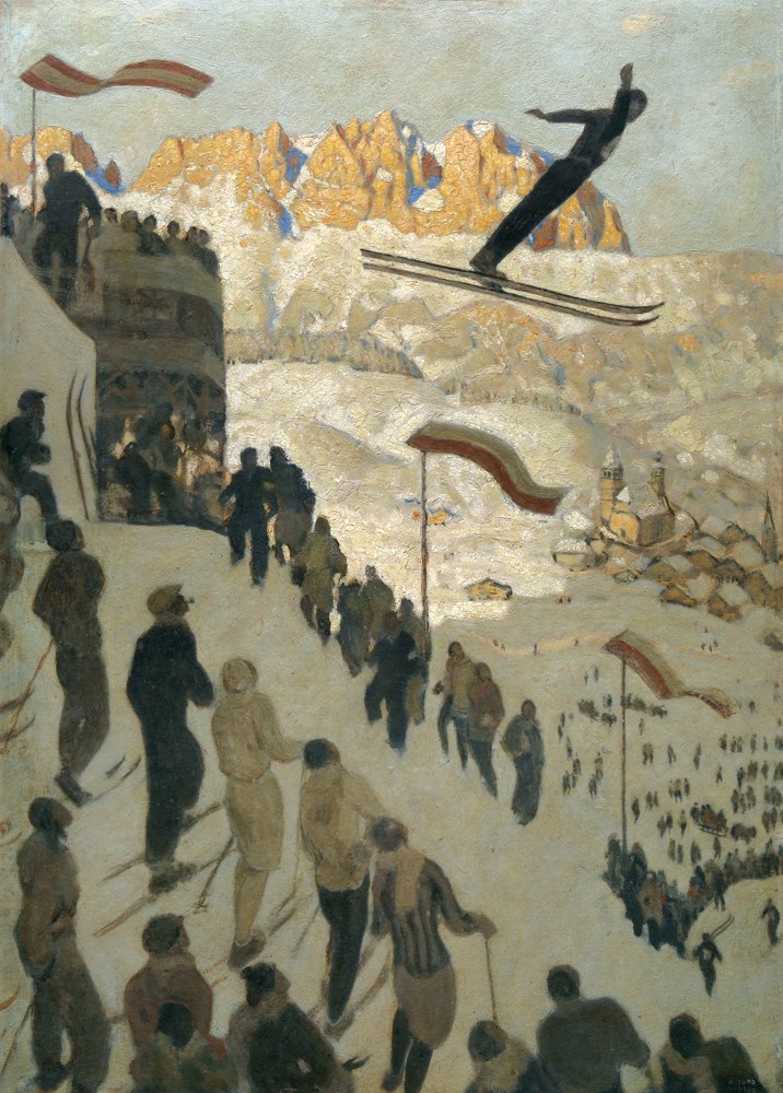 Alfons Walde, Grubschanze bei Kitzbühel (1925; tempera su cartone, 56,4 x 45 cm; Kitzbühel, Museum Kitzbühel) 