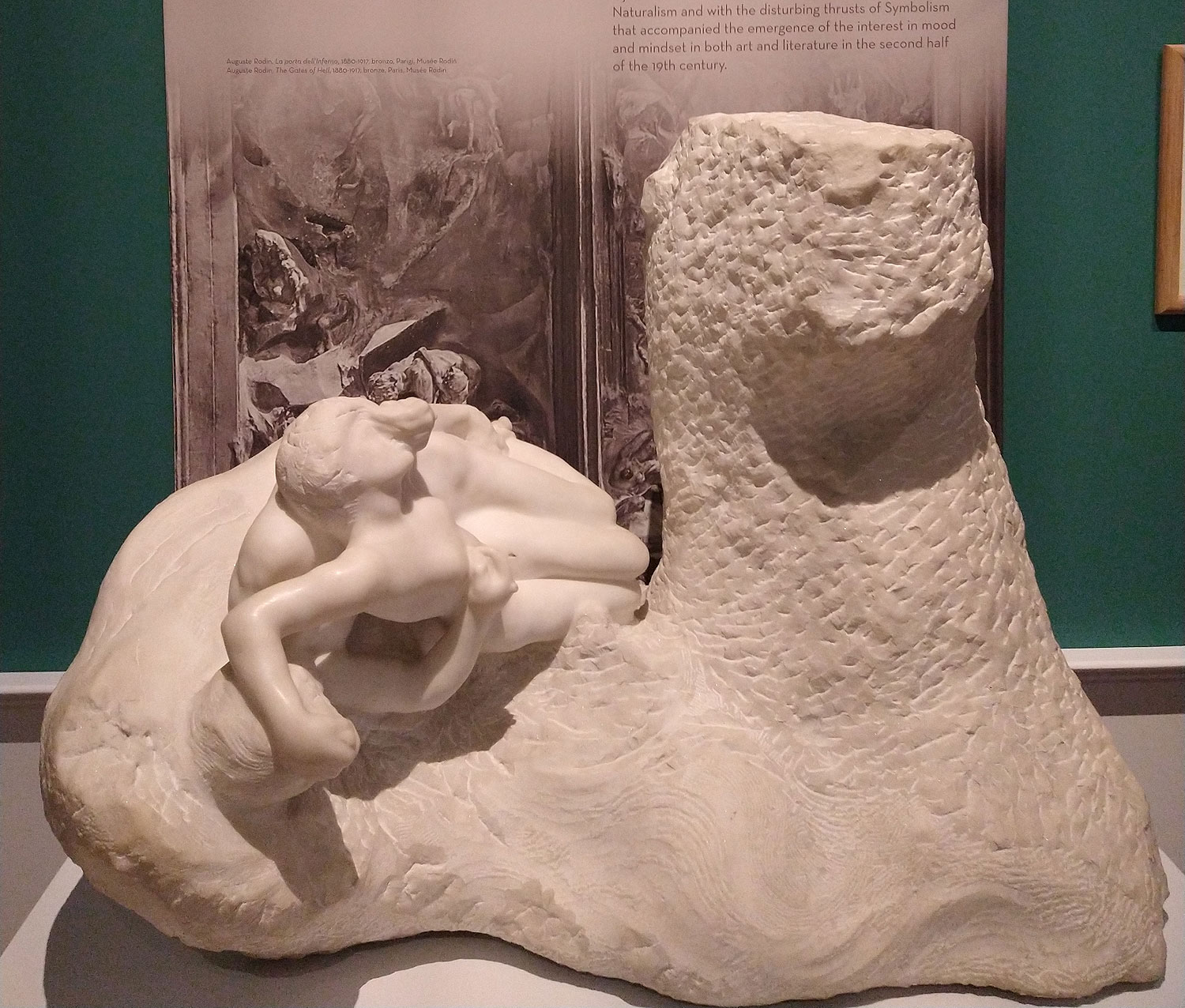 Auguste Rodin, Paolo Malatesta e Francesca da Rimini (1905; marmo, 80 x 108 x 69 cm; Parigi, Musée Rodin)
