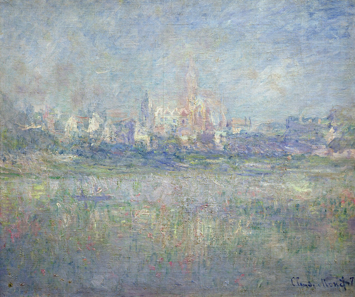 Claude Monet, Vétheuil nella nebbia (1879; olio su tela, 60x71 cm; Parigi, Musée Marmottan Monet, lascito Michel Monet, 1966 Inv. 5024) © Musée Marmottan Monet, Académie des beaux-arts, Paris
