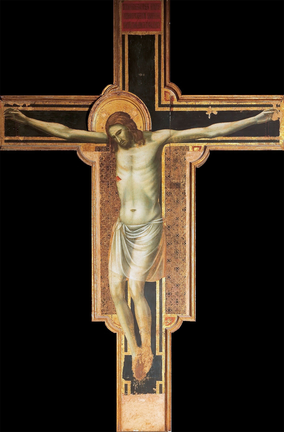 Giotto, Crocifisso di Rimini (1301-1302 circa; tempera e oro su tavola, 430 x 303 cm; Rimini, Tempio Malatestiano) 