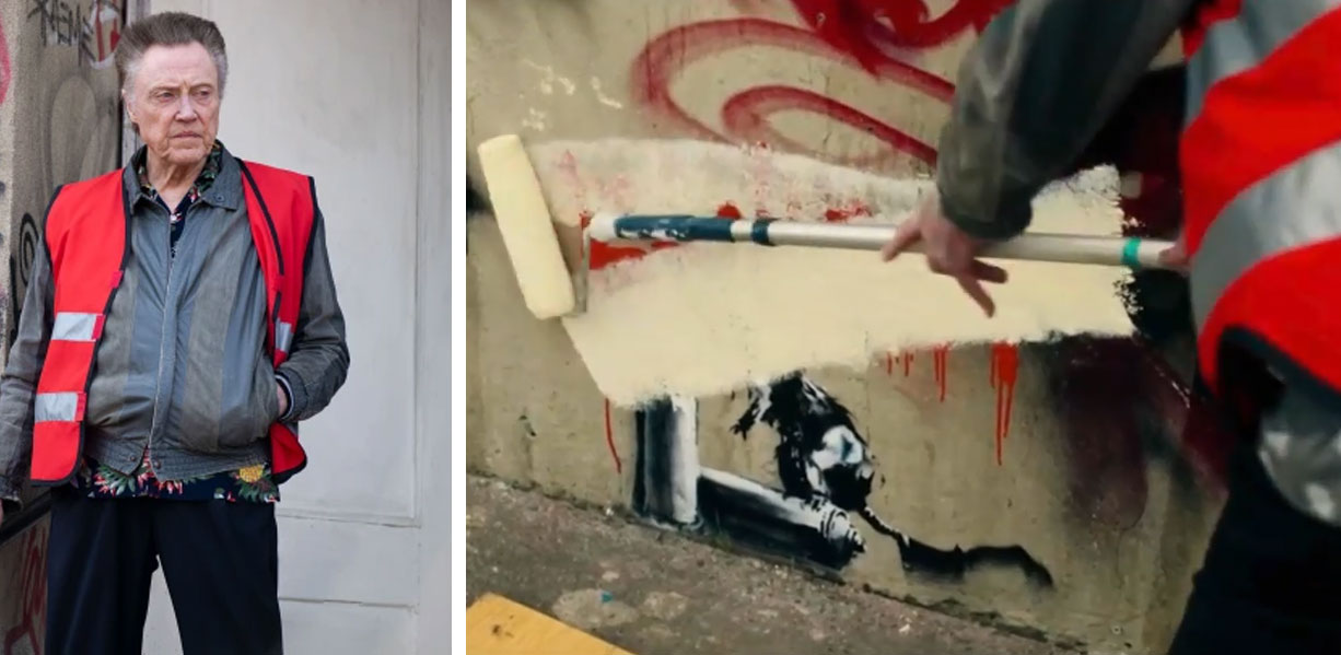 Christopher Walken ha distrutto di proposito un murale di Banksy a Bristol