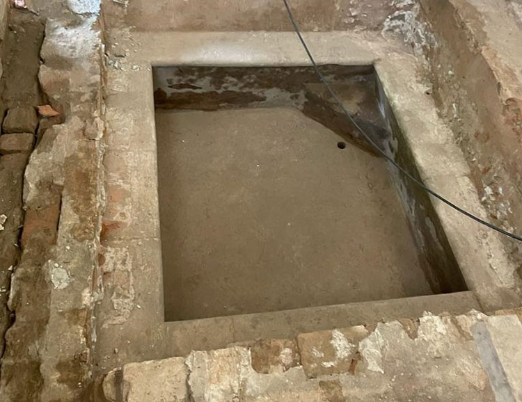 Ferrara, a Palazzo dei Diamanti scoperto un importante bagno quattrocentesco