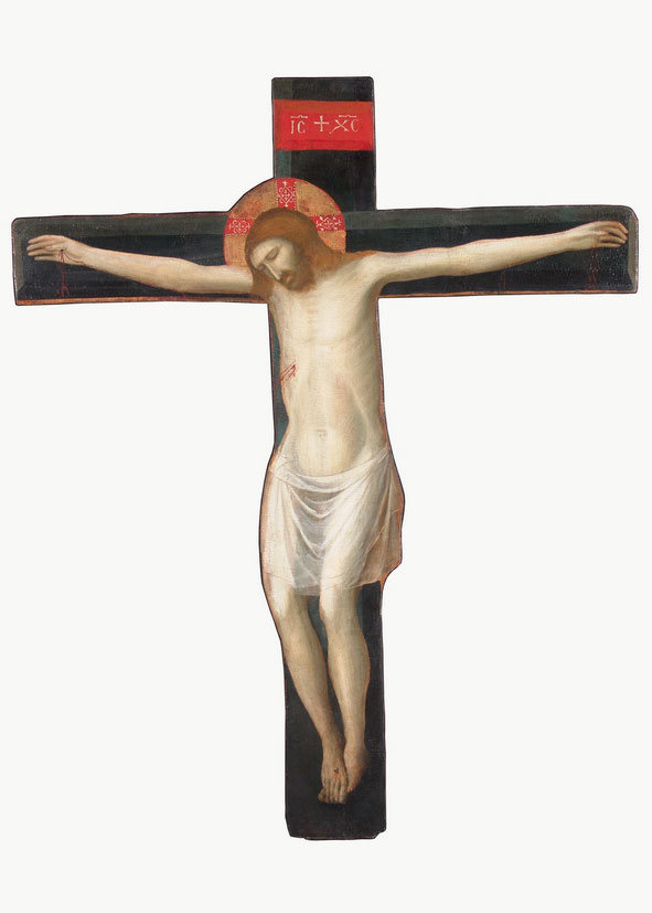 Giovanni da Rimini, Croce dipinta (1309-14; tempera su tavola, 160,5 x 130 cm; Londra, Moretti Gallery) 