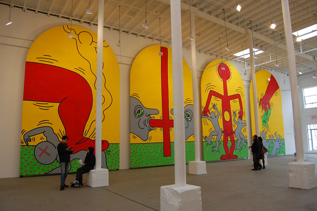 Keith Haring, I dieci comandamenti (1985; acrilico e olio su tela) 