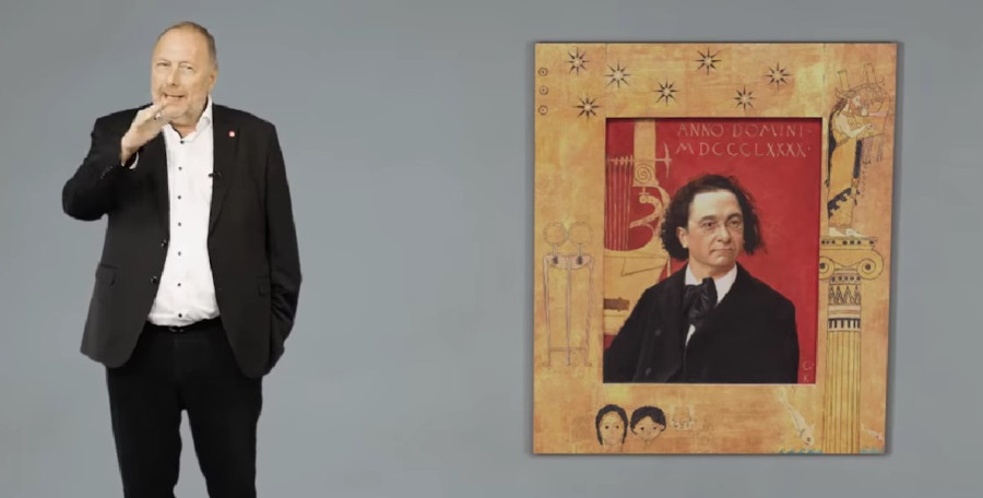Peter Assmann narrates Gustav Klimt's Portrait of Josef Pembauer. 