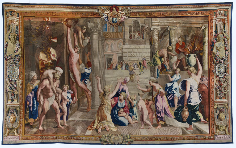 Alla Galleria Nazionale delle Marche gli arazzi raffaelleschi ricreano gli affreschi delle Stanze Vaticane