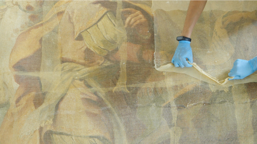 Al via a Palazzo Grassi il progetto Strappi, cantiere di restauro aperto di dipinti murali settecenteschi 