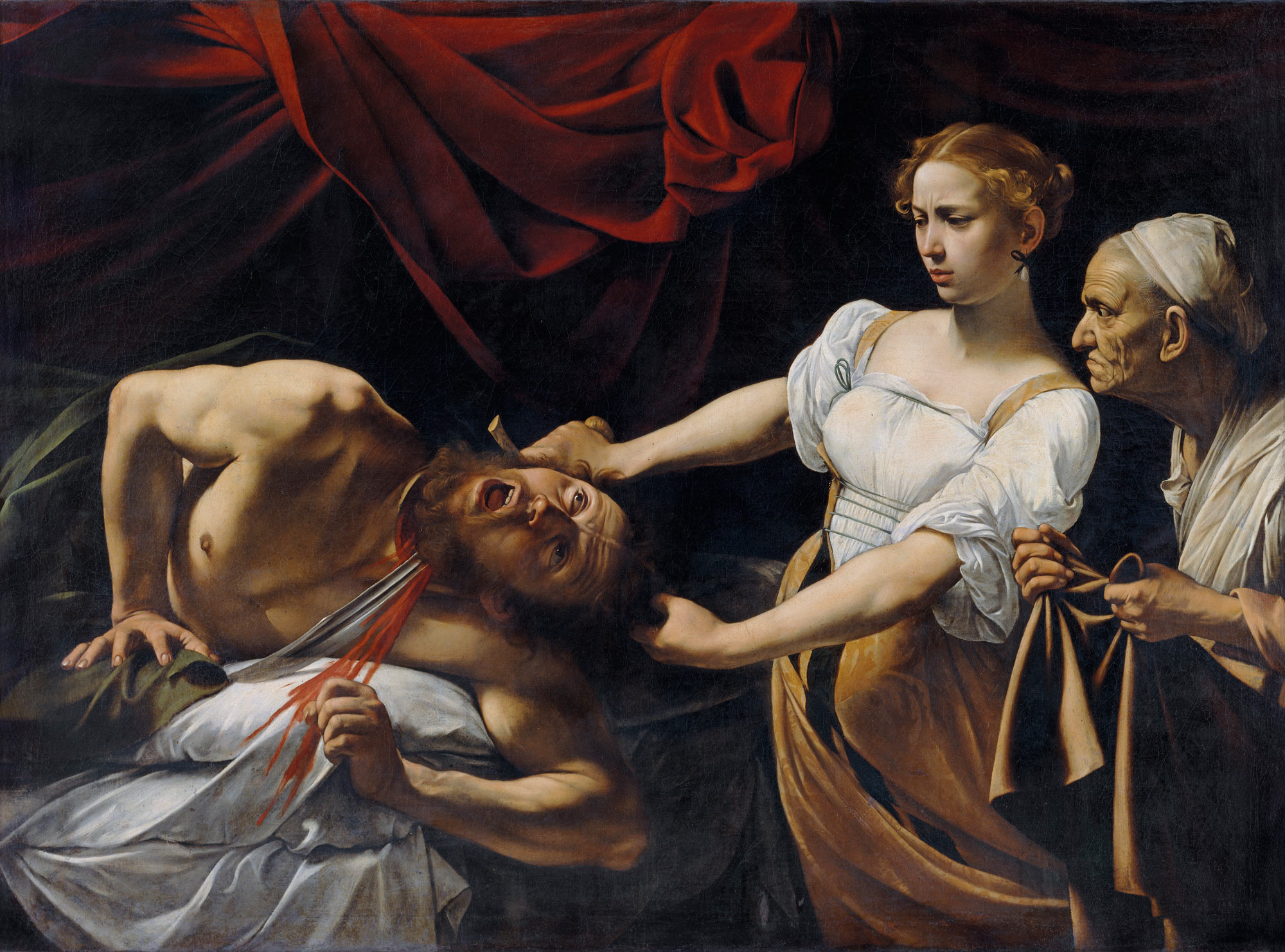 Caravaggio, Giuditta decapita Oloferne (1602; olio su tela, 145 x 195 cm; Roma, Gallerie Nazionali di Arte Antica - Palazzo Barberini) 