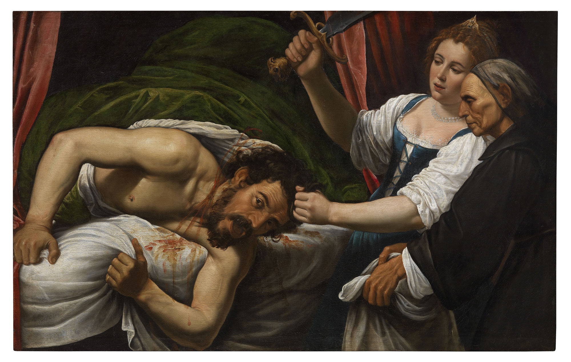 Giuseppe Vermiglio, Giuditta decapita Oloferne (1610-1615; olio su tela, 108 x 170 cm; The Klesch Collection)
