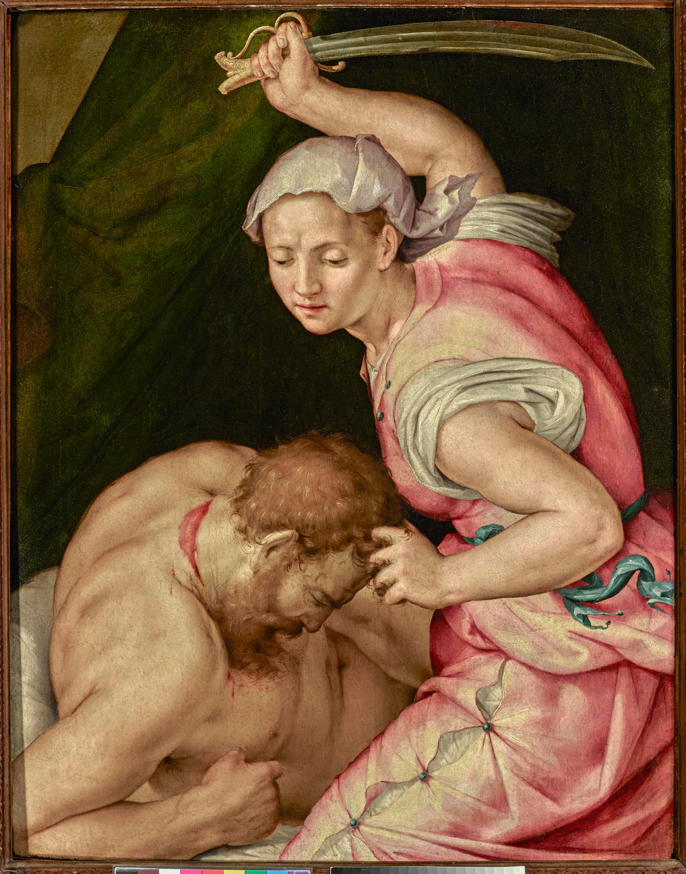 Pierfrancesco Foschi, Giuditta decapita Oloferne (inizio degli anni Quaranta del XVI secolo; olio su tavola, 91 x 70,5 cm; The Spier Collection)
