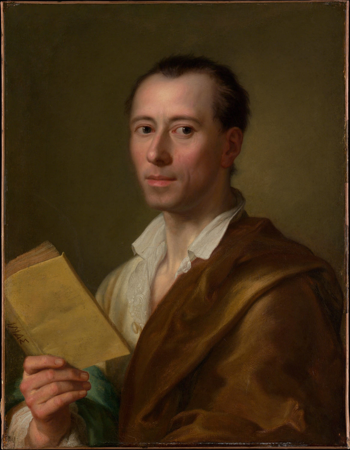 Anton Raphael Mengs, Ritratto di Johann Joachim Winckelmann (1777 circa; olio su tela, 63,5 x 49,2 cm; New York, The Metropolitan Museum of Art)

