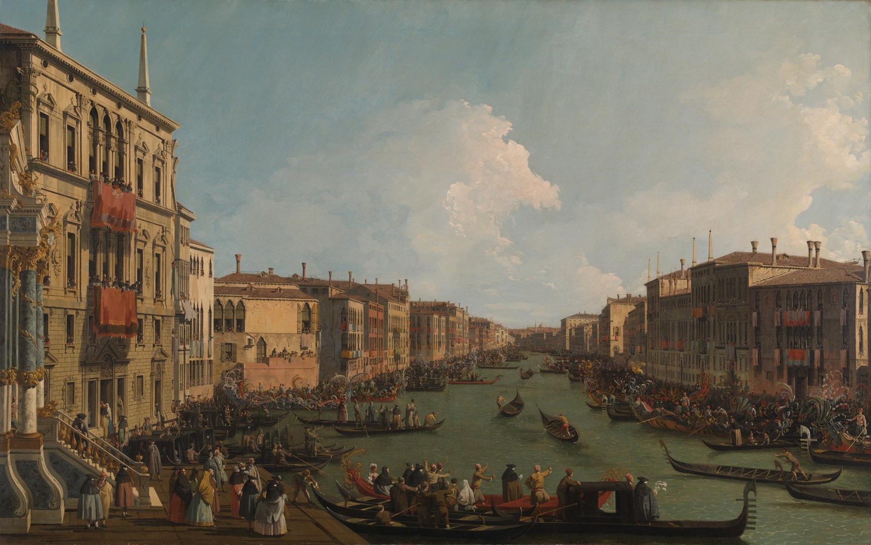 Canaletto, Regata sul Canal Grande (1740 circa; olio su tela, 117,2 x 186,7 cm; Londra, The National Gallery)
