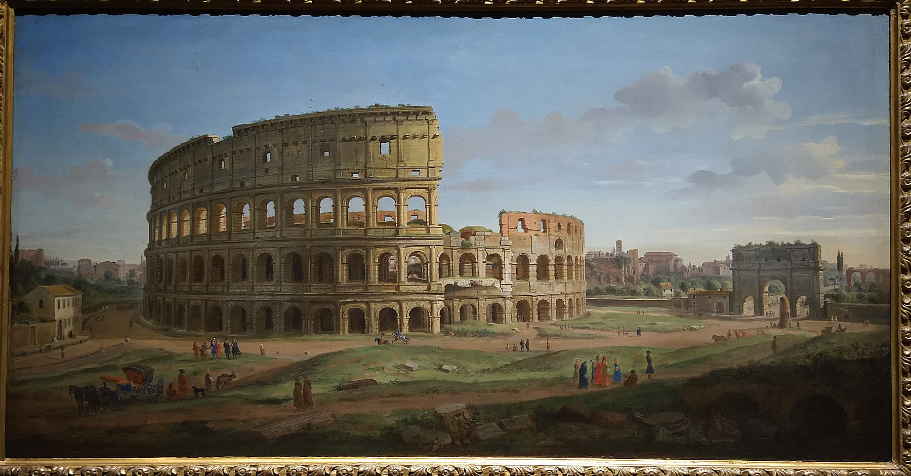 Gaspar van Wittel, Veduta del Colosseo con l'arco di Costantino (1716; olio su tela, 54,5 x 114,3 cm; Norfolk, The Earl of Leicester and the Trustees of the Holkham Estate) 