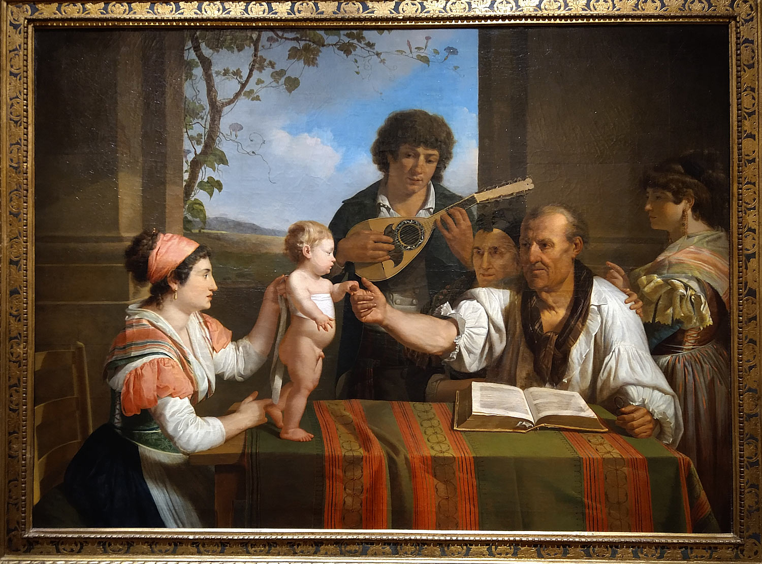 Jacques-Henri Sablet, I primi passi dell'infanzia (1789; olio su tela, 150,5 x 203,5 cm; Forlì, Museo Civico San Domenico, Pinacoteca)
