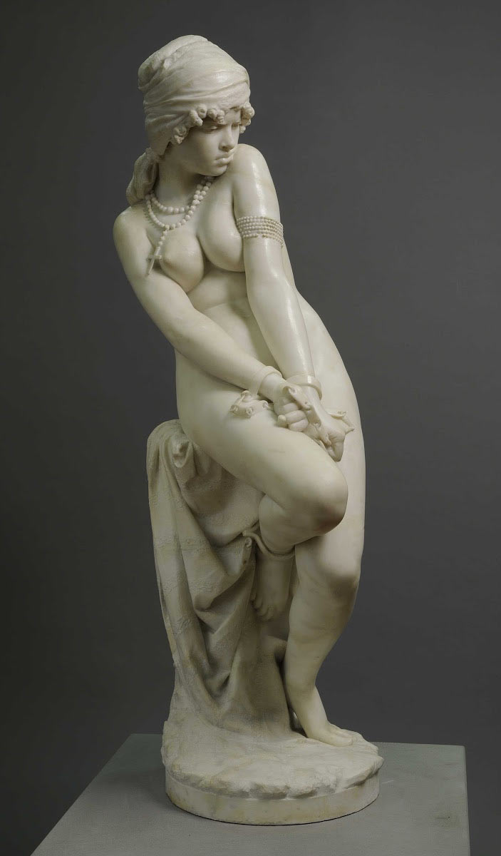 Giacomo Ginotti, L’emancipazione della schiava (1877; marmo; Napoli, Museo e Real Bosco di Capodimonte)
