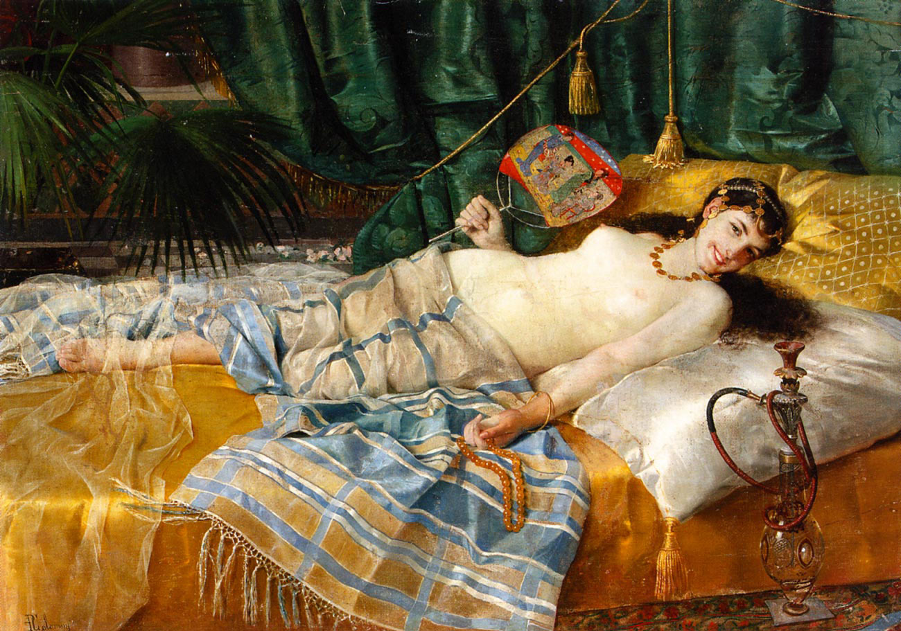 Pasquale Celommi, L’odalisca (1880 circa; olio su tela, 79 x 113 cm; Collezione privata)
