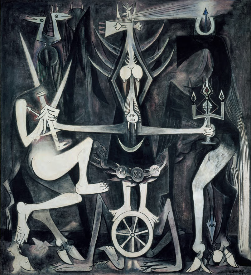 Wifredo Lam, Le nozze (1947; olio su tela, 215 x 197 cm; Berlino, Staatliche Museen zu Berlin, Nationalgalerie, inv. NG 33/66) 